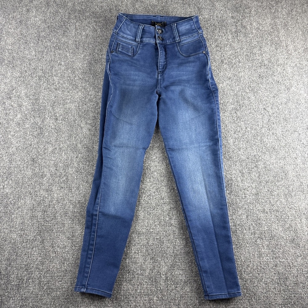 DK Clothing Colombian Jeans 100% Colombiano High Waist Corset Skinny Size 12
